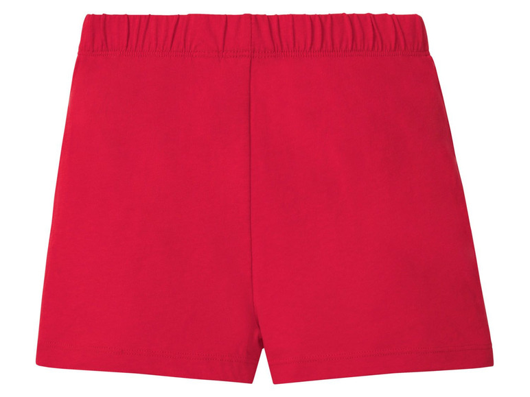 Rode shorts met elastische tailleband.