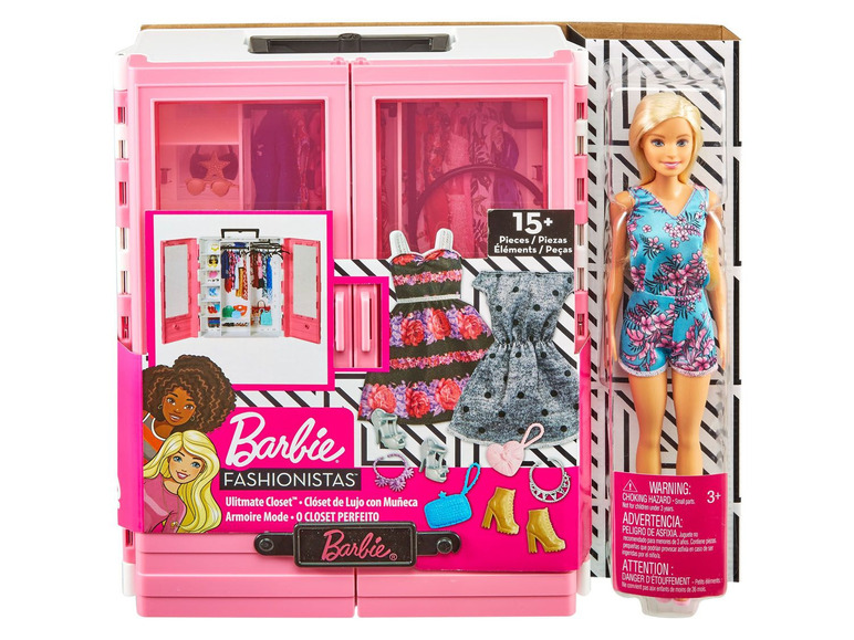 Ga naar volledige schermweergave: Barbie Droomgarderobe met pop - afbeelding 2