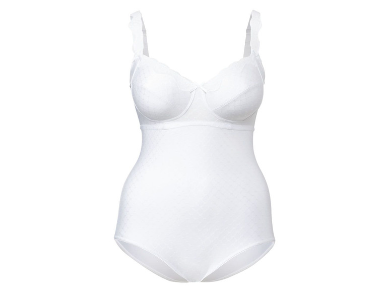 Witte body met ingebouwde beha