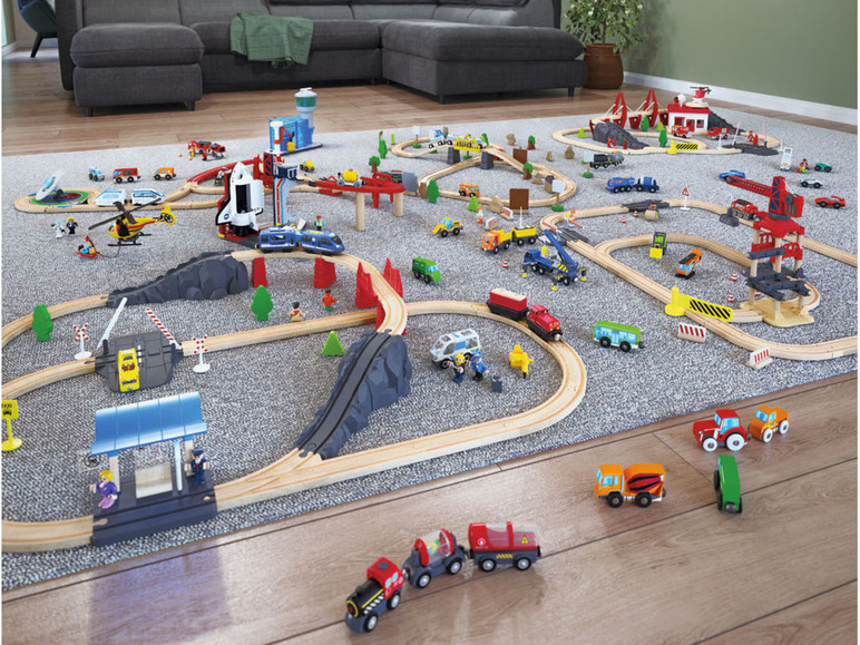 Ga naar volledige schermweergave: Playtive Houten treinbaan bouwplaats - afbeelding 9