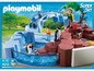 Playmobil Super Set met pinguïns, een dierentuinmedewerker en een waterval.