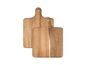 Twee houten snijplanken met handvatten