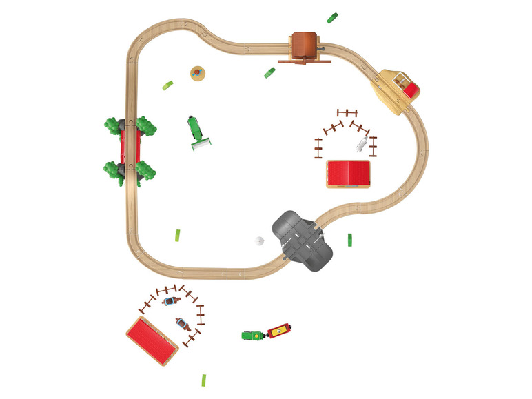 Ga naar volledige schermweergave: Playtive Houten treinbaanset - afbeelding 8