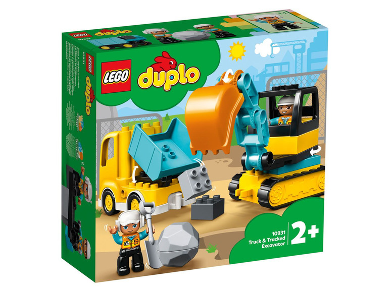 Ga naar volledige schermweergave: LEGO® DUPLO® Graafmachine en vrachtwagen - afbeelding 1