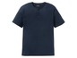 Een donkerblauwe T-shirt met knopen van Livergy.