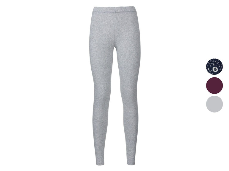 Grijze leggings met verschillende print-opties.