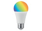 Een gekleurde LED-lamp met regenboogkleuren.