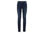 Donkerblauwe skinny jeans voor dames.