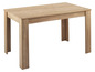 Een houten tafel met vier poten.