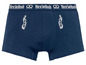 Blauwe boxershorts met Brezelbub-logo.