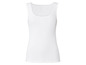 Witte, geribbelde tanktop voor dames.