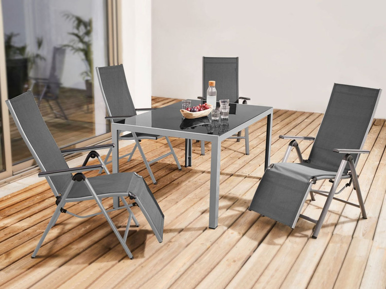 Ga naar volledige schermweergave: florabest Aluminium relaxstoel grijs - afbeelding 12