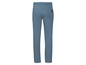 Blauwe joggingbroek met elastische tailleband.