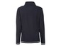 Een donkerblauwe longsleeve met een hoge hals.