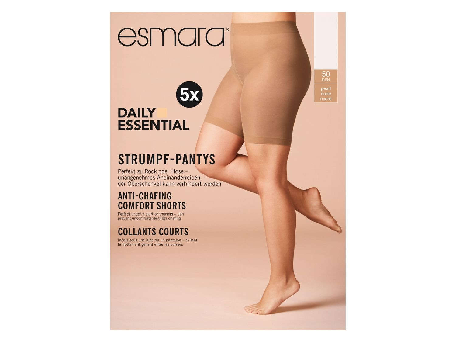 esmara® Set 5 shorts, katoen, polyamide