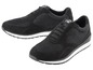 Zwarte sneakers met mesh en suède.