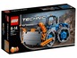 Lego Technic doos met een blauwe bulldozer