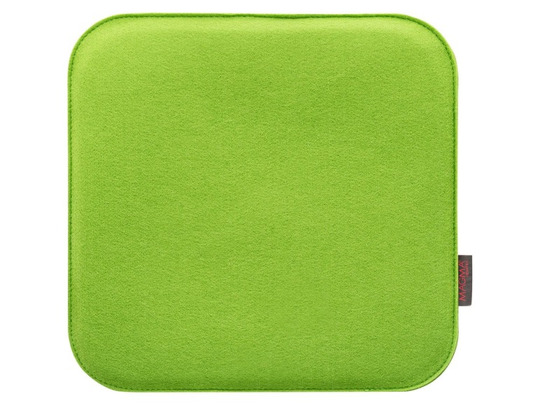 Groene, vierkante onderzetter van vilt van het merk Magma.