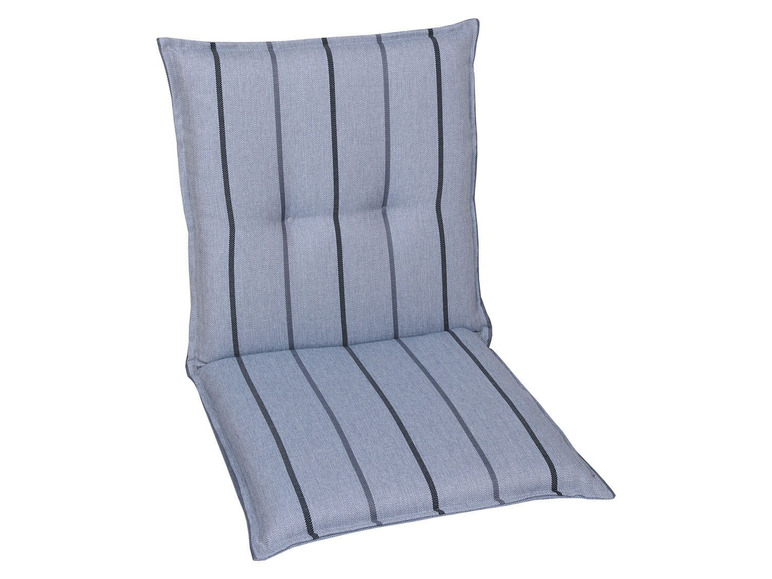 GO-DE Textil Tuinstoelkussens (Blauw, Stoelkussens voor stoelen met een lage rugleuning)