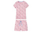 Roze pyjama met Eiffeltoren en fiets print.