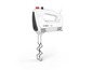 Witte Bosch handmixer met twee kloppers.