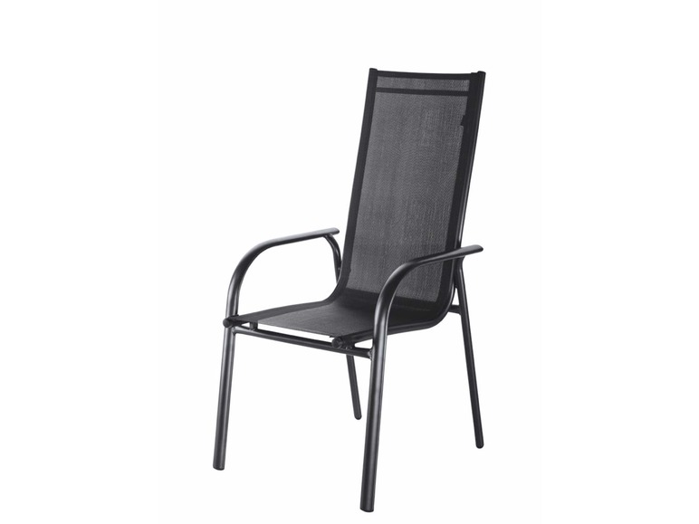 Ga naar volledige schermweergave: florabest Aluminium stapelstoel zwart - afbeelding 1