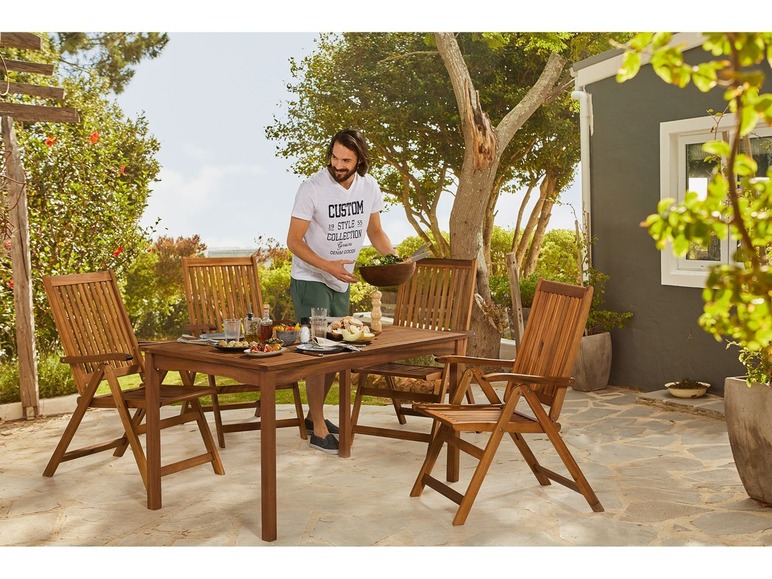 Ga naar volledige schermweergave: florabest Houten tuinklapstoel met hoge rugleuning - afbeelding 10