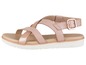 Roze sandalen met gesp en platte zool
