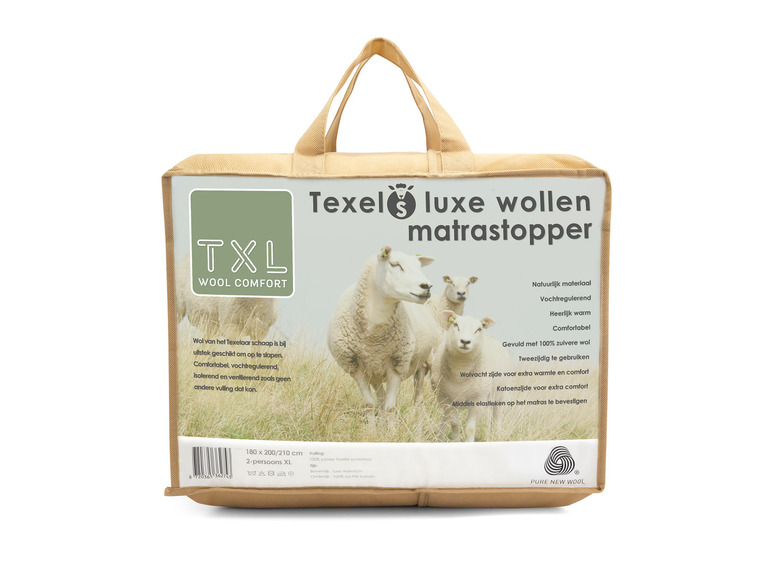 Ga naar volledige schermweergave: Texels Wol Matrastopper 140 x 200-210 cm - afbeelding 1