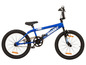 Blauwe BMX-fiets met 'Big Shaggy'-logo.