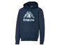 Donkerblauwe Kappa hoodie met camouflage print.