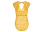Gele kanten body met open rug.