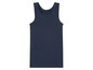 Een donkerblauw tanktop.