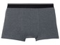Grijze boxershorts met zwarte tailleband.