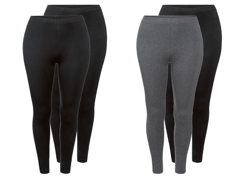 Ga naar volledige schermweergave: esmara 2 dames leggings plus size - afbeelding 1