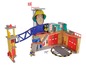 Een speelset van de brandweerkazerne van Fireman Sam met een brandweerwagen, figuren en accessoires.