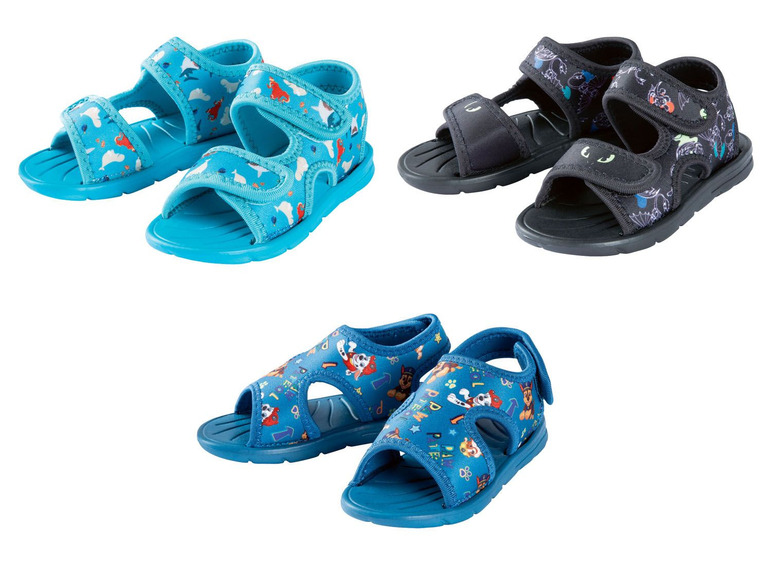 Blauwe sandalen met Paw Patrol en drakenprint