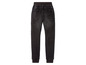 Donkerblauwe jeans met elastische tailleband.