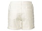 Witte denim shorts met gekrulde zoom