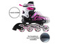Roze inline skates met '1 klik' systeem en verstelbare maat.