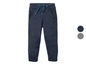 Donkerblauwe jongensbroek met elastiek en koord in de taille.