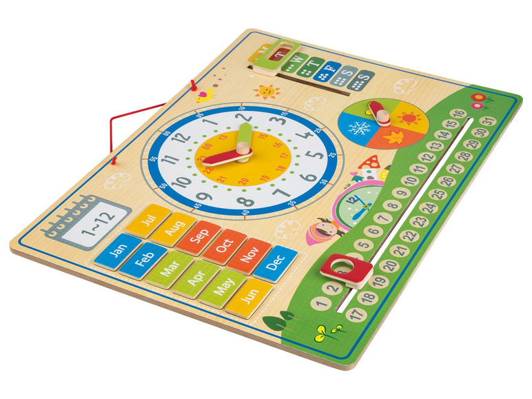 Ga naar volledige schermweergave: Playtive Houten speelgoed kalenderklok - afbeelding 2