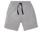 Grijze korte broek met trekkoord.