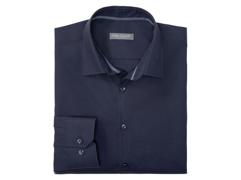 Een donkerblauw overhemd van Nobel League.