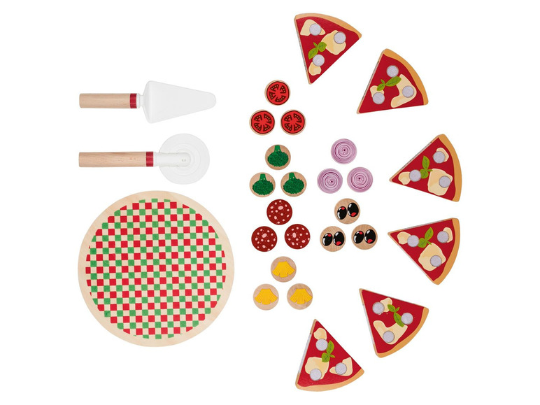 Ga naar volledige schermweergave: Playtive Houten etenswarenset pizza - afbeelding 3