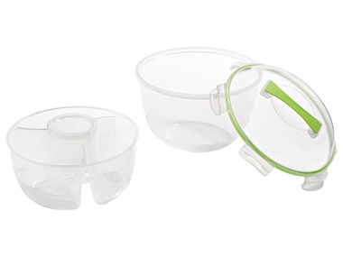 ERNESTO® Saladekom, met 3 vakjes, kliksluiting