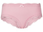 Roze onderbroek met kant.