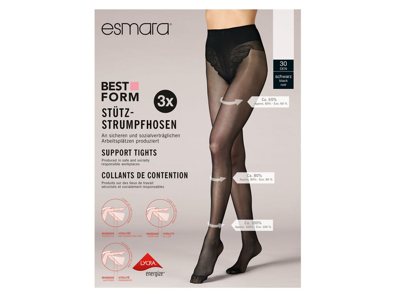 Zwarte steun panty's van Esmara met Lycra energize.