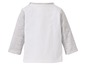 Een wit longsleeve shirt met grijze mouwen.