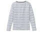 Wit gestreept longsleeve shirt met 'Sleep' print